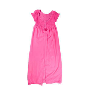 Vintage House Robe, 60's Hot Pink Claire Haddad Sheer Nylon Chiffon Lingerie